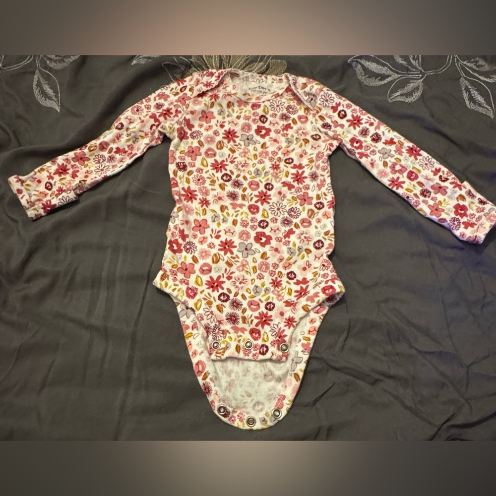 Carter’s Infant Girls’ Floral Long Sleeve Onesie